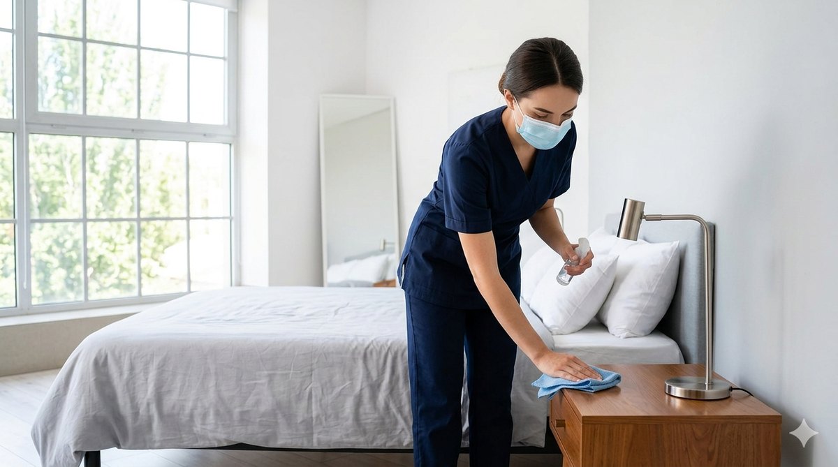 Pulizia profonda e igienizzazione di camere e ambienti domestici
